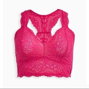 Torrid Unlined Lace Racerback Bralette Size 2